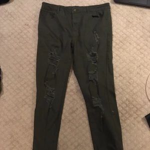 Camo green jeans